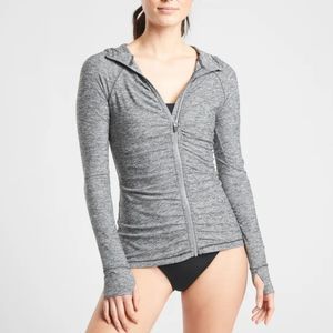 Athleta Pacifica Crosscurrent UPF Jackey Grey Heather, Size Small (W2)